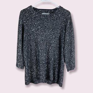 Jones Studio Sparkle Sequin Knit Sweater - L